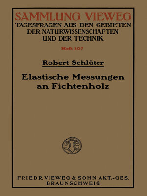 cover image of Elastische Messungen an Fichtenholz